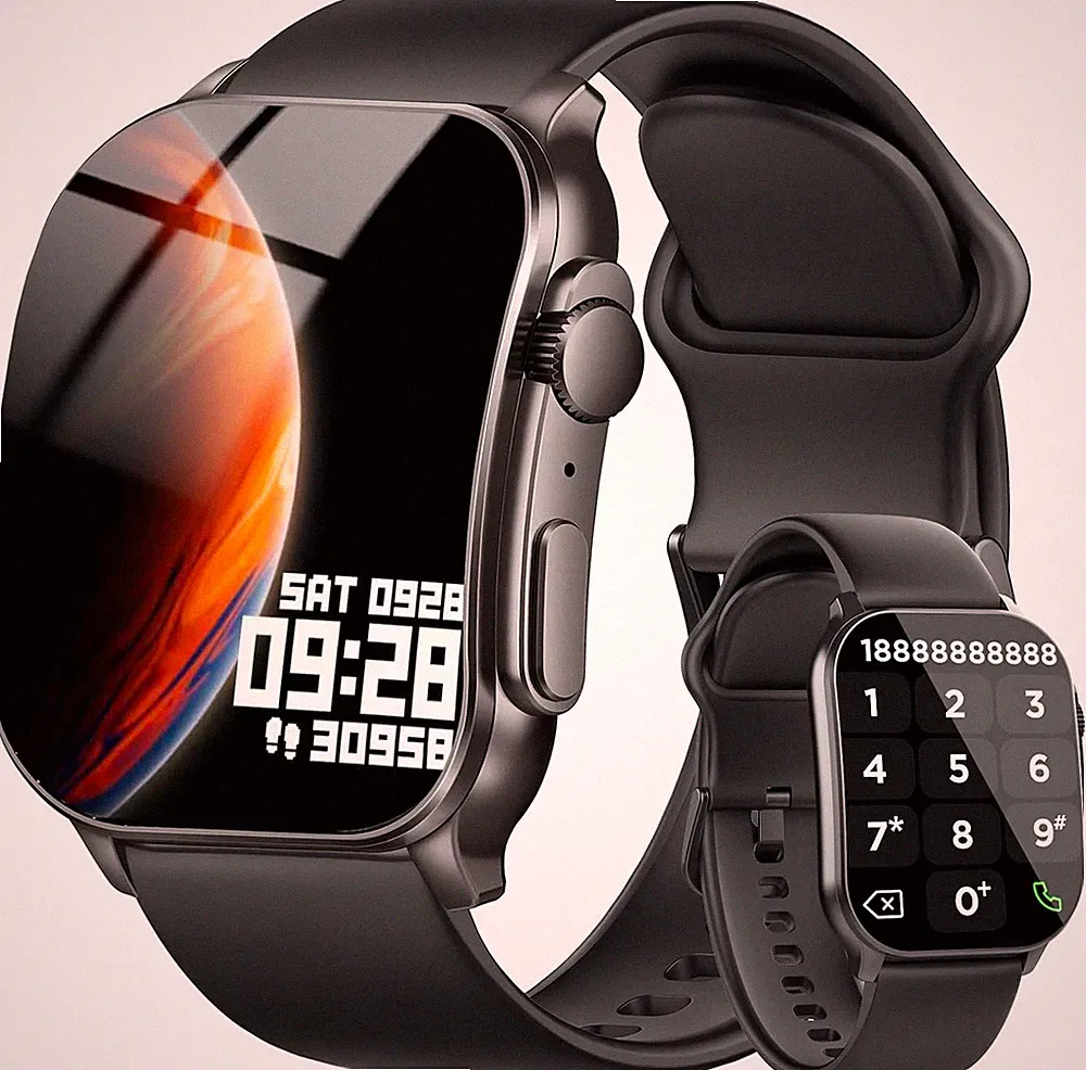 Smartwatch Fitness Tracker 2 Zoll AMOLED Bluetooth Herren Damen