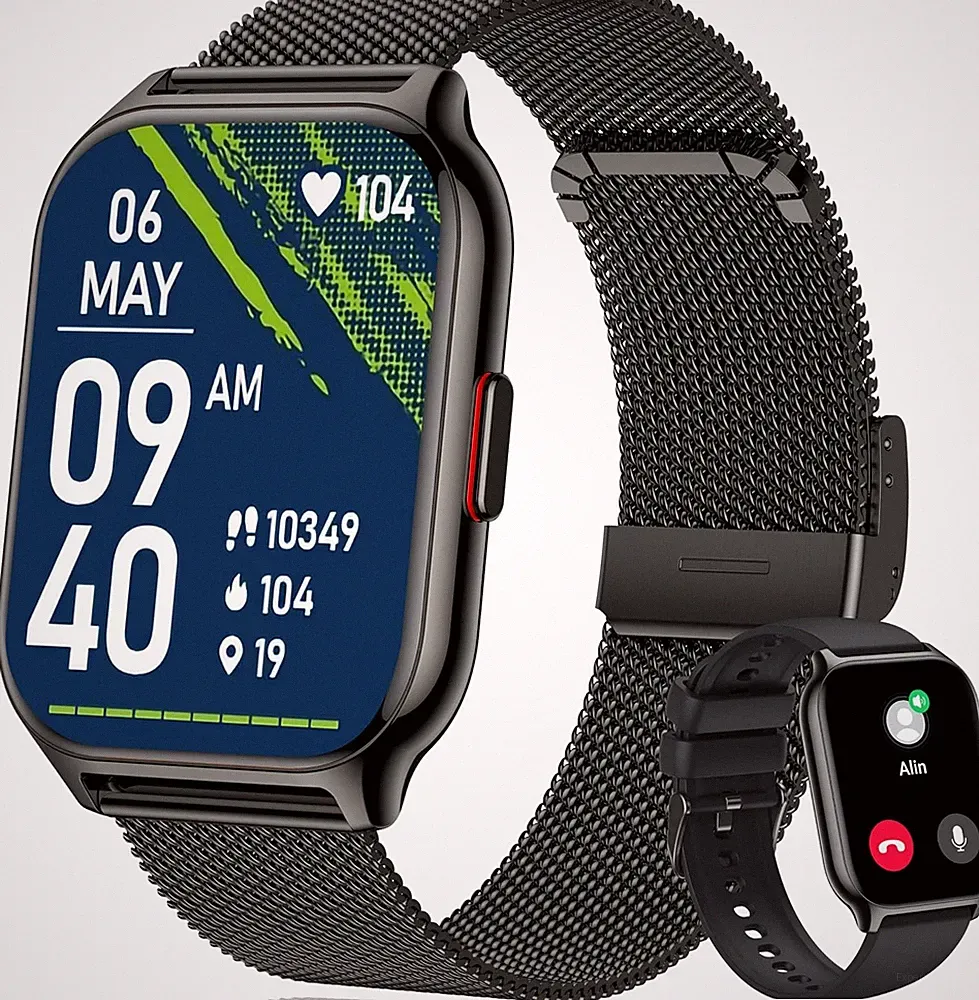 Smartwatch Fitness Tracker 2 Zoll Farbdisplay Blutdruck Herren Damen
