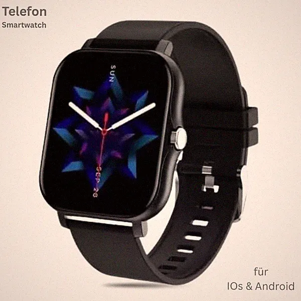 Smartwatch Fitness Tracker Fitnessuhr mit Telefon, Wasserdicht, Android & iOS