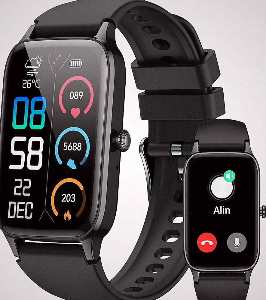 Smartwatch Fitness Tracker Telefonfunktion SpO2 Herzfrequenz Android iOS Sport