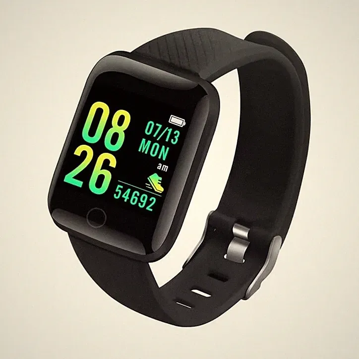 Smartwatch Fitness-Tracker Touchscreen 36 mm Android Silikon Schwarz
