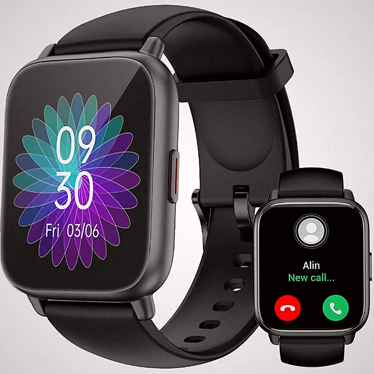 Smartwatch Fitness Tracker Uhr 1 85 Zoll HD Touchscreen Schwarz 110 Modi Damen