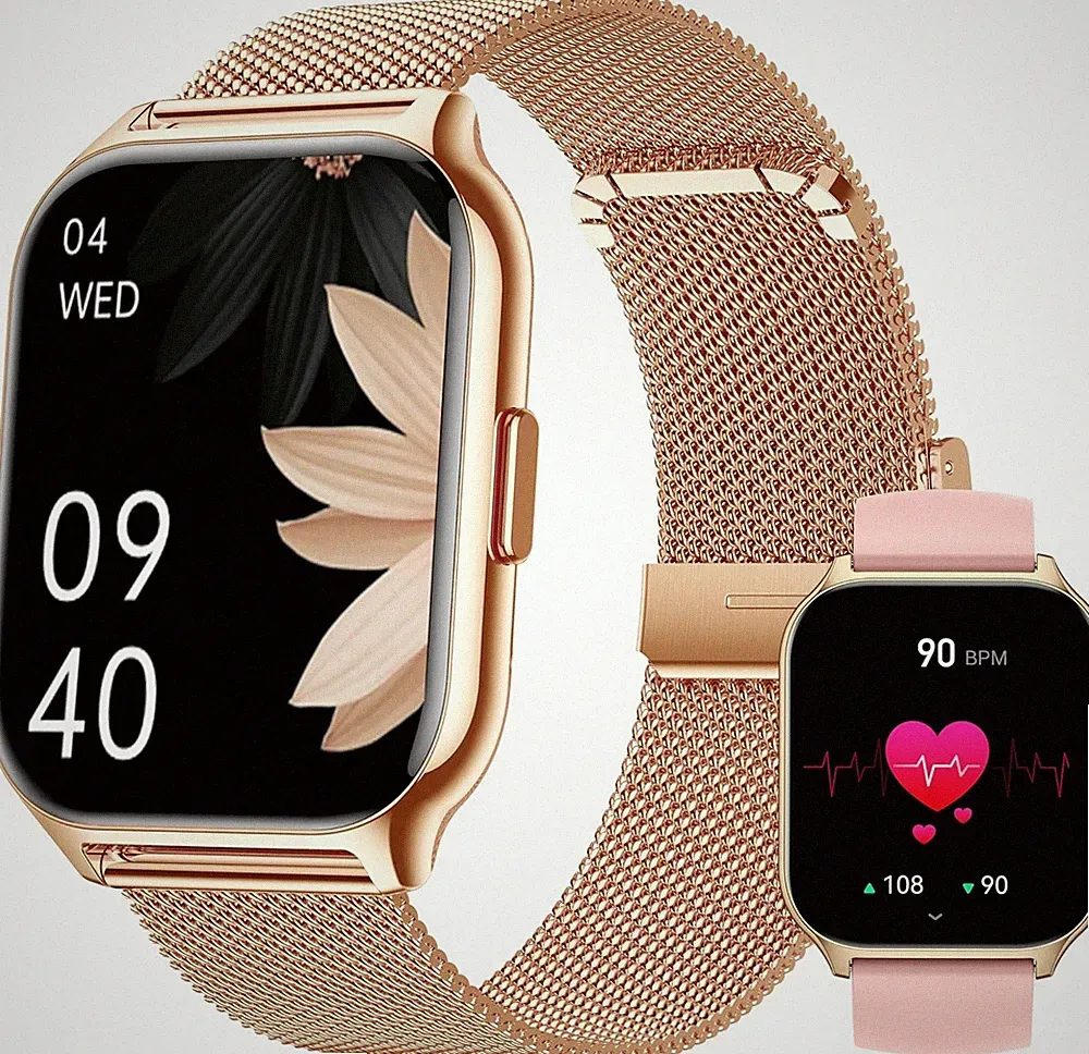 Smartwatch, Fitnesstracker, 2 Zoll Touch-Farbdisplay, Blutdruckmessung, für