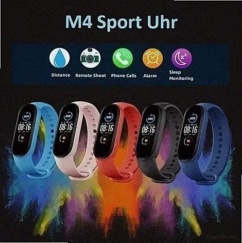 Smartwatch Fitnesstracker Bluetooth Sport Uhr Puls M4 Herren Damen Schrittzähler