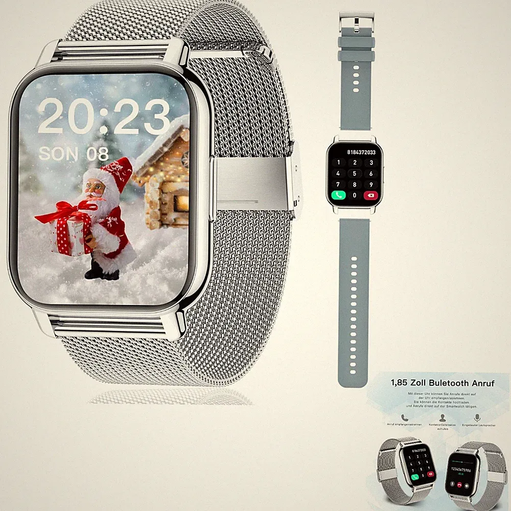Smartwatch, Fitnesstracker, Sportuhr, Blutdruck, Herzfrequenz, , Bluetooth, D...