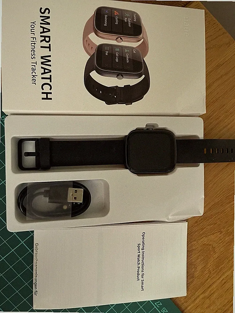 Smartwatch Fitnesstrainer Unisex Schwarz Neu