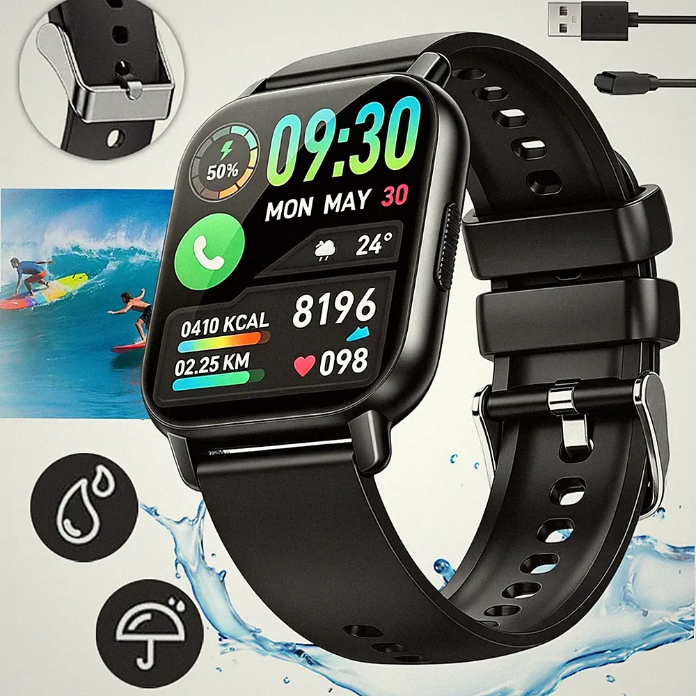 Smartwatch Fitnessuhr Gesundheitsuhr Smart Watch HD Touchscreen IP68 Für IOS