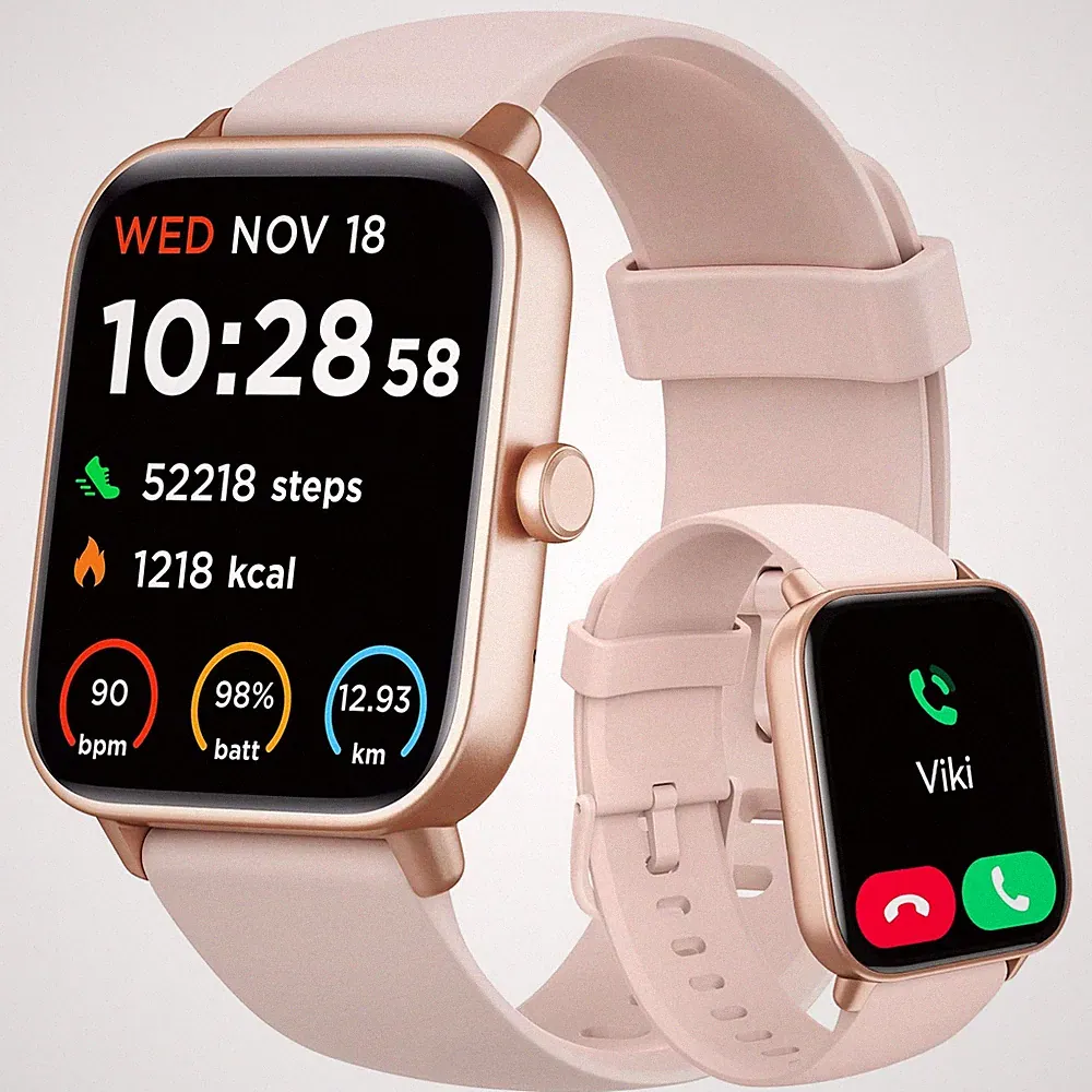 Smartwatch für Damen Android iPhone, Alexa Integriert, IP68 Wasserdicht Aktivi...
