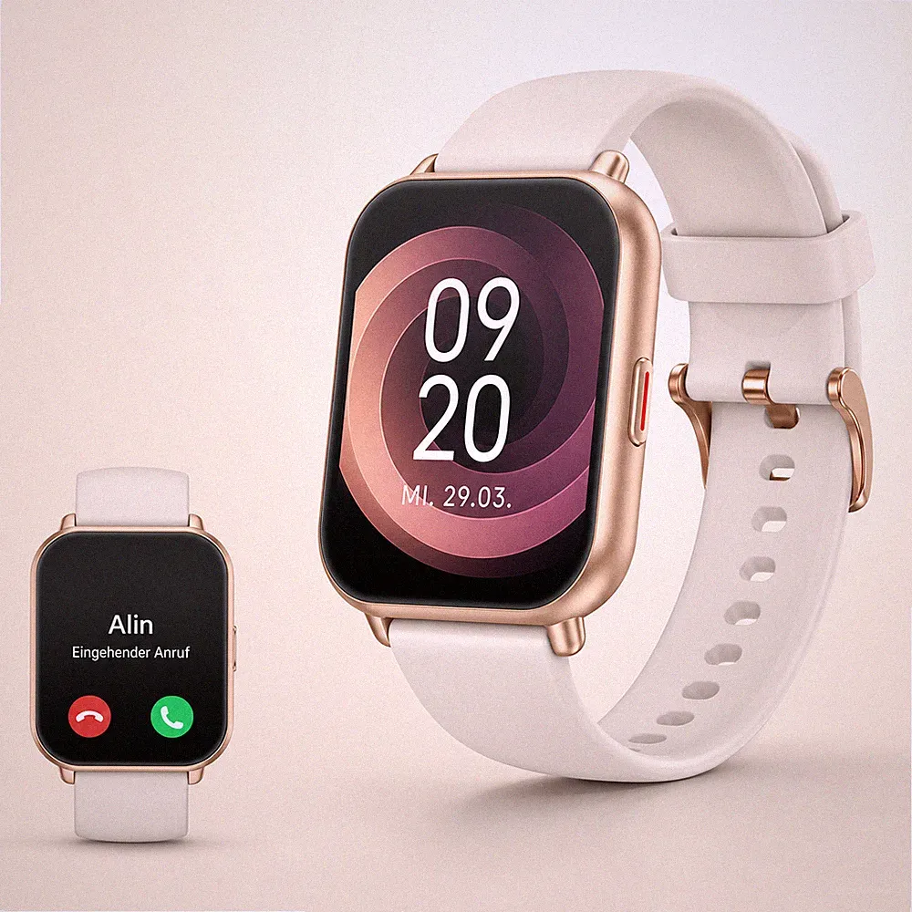Smartwatch für Damen Herren 1.85" HD Screen Fitnessuhr mit SpO2 Android & Apple