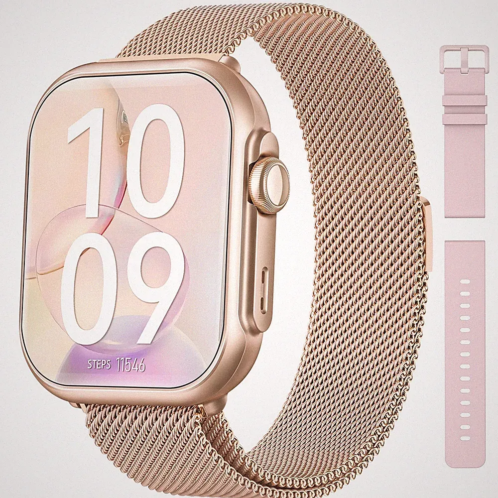 Smartwatch für Damen Herren Fitness Smartwatch für iPhone Android Bluetooth Cal...