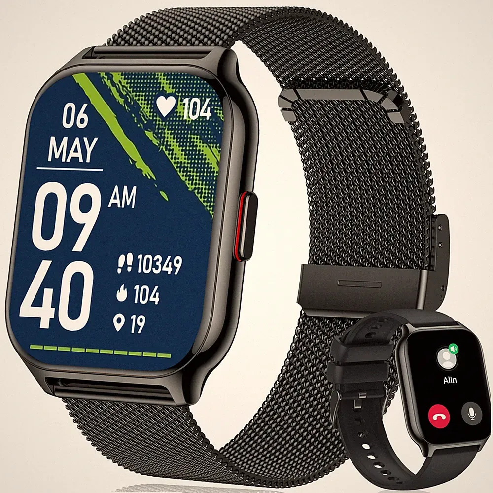 Smartwatch für Damen Herren Fitnesstracker 2 Zoll Touch Farbdisplay mit