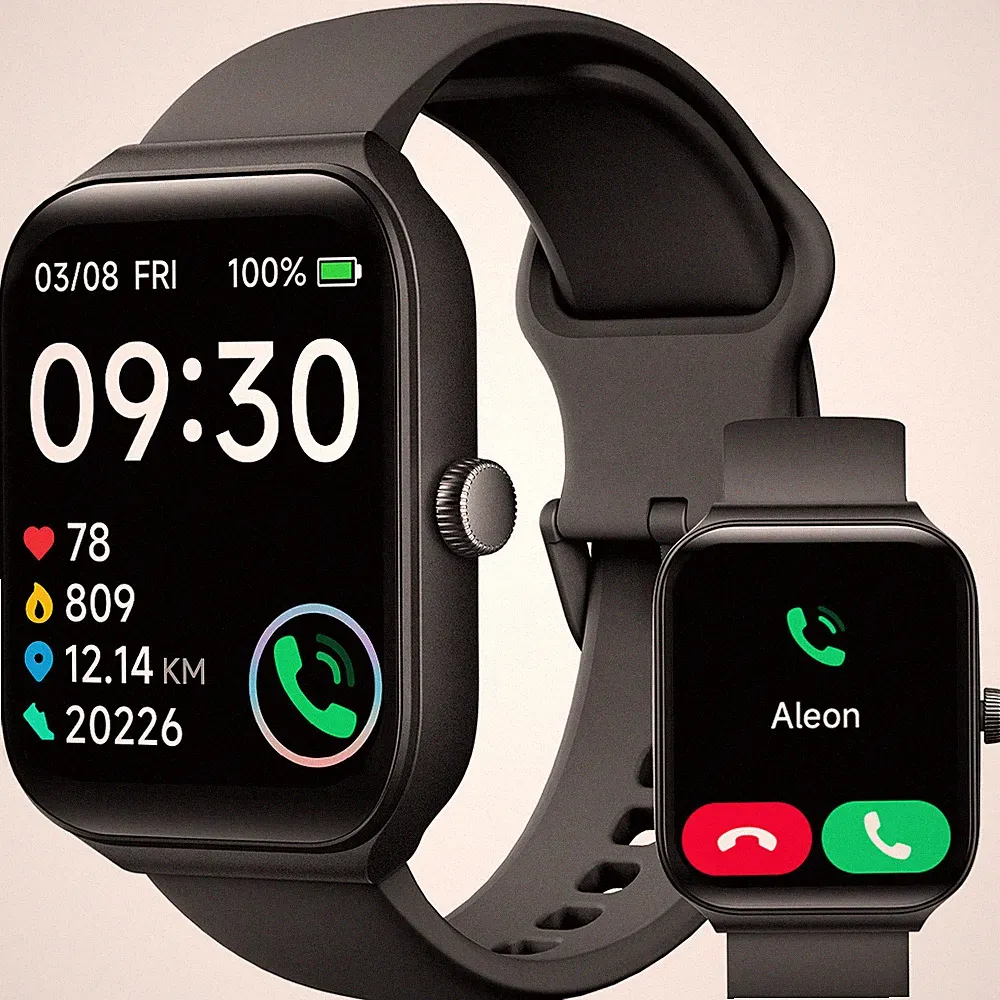 Smartwatch für Damen Herren, Fitnessuhr mit 1.95" Touchscreen Smart Watch