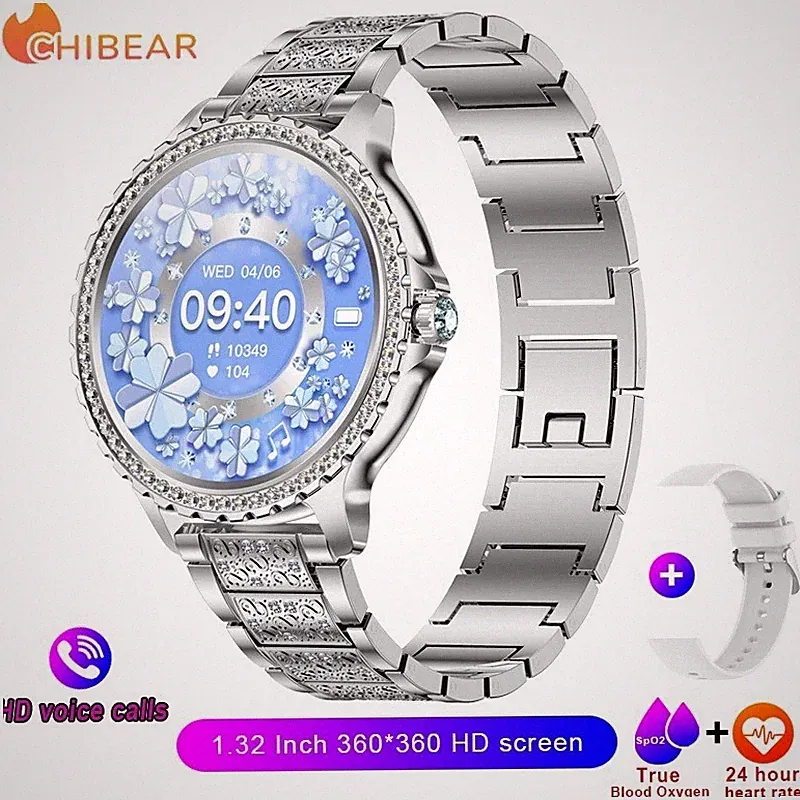 Smartwatch für Damen mit Anruffunktion und Blutdruckmessung (Android/iOS)