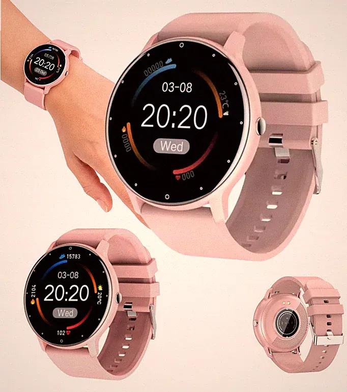 Smartwatch für Damen und Herren, universelle moderne Uhr ZL02D pink