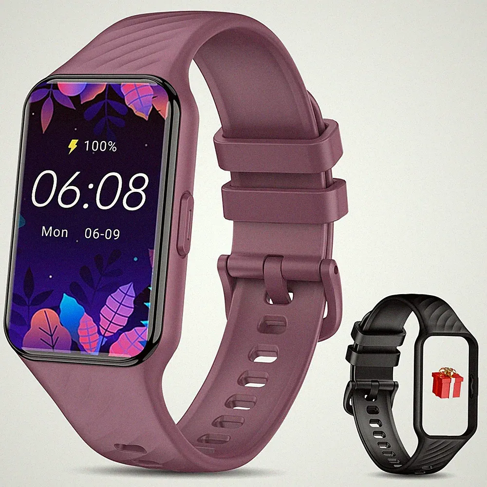 Smartwatch für Herren Damen, 1,47 Zoll Fitness 1,47 Zoll, R10 - Lila