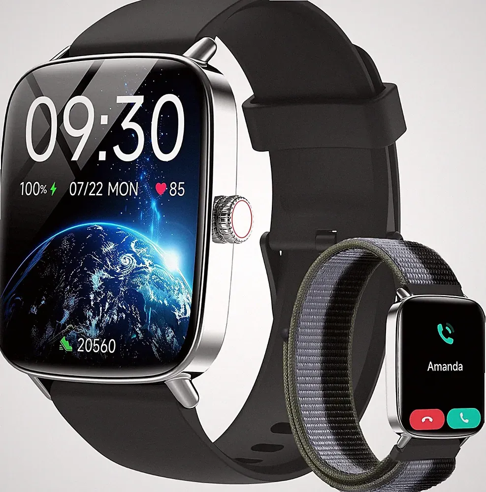 Smartwatch für Herren Damen 1,85 Zoll Wasserdicht 110 Sport
