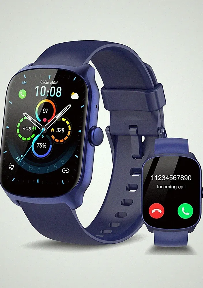 Smartwatch für Herren Damen Bluetooth Anrufe, 1,95" HD Curved Screen Smartwatch