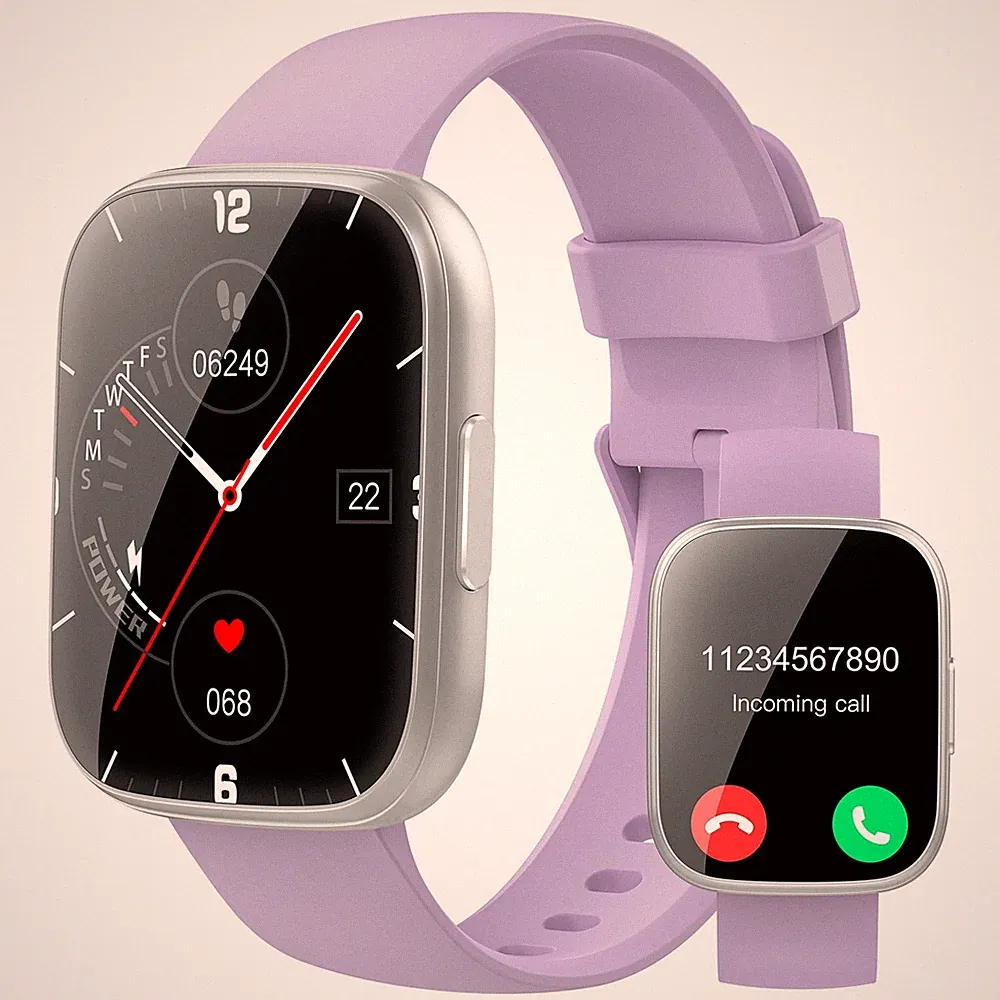 Smartwatch für Herren und Damen, 1,95 Zoll Smartwatch, Anrufannahme/Anrufanna...