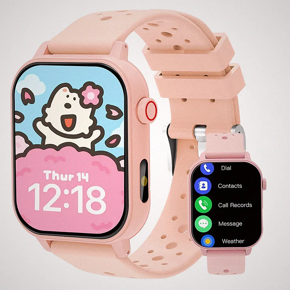 Smartwatch für Kinder Stylische Fitnessuhr für Mädchen und Jungen in Rosa