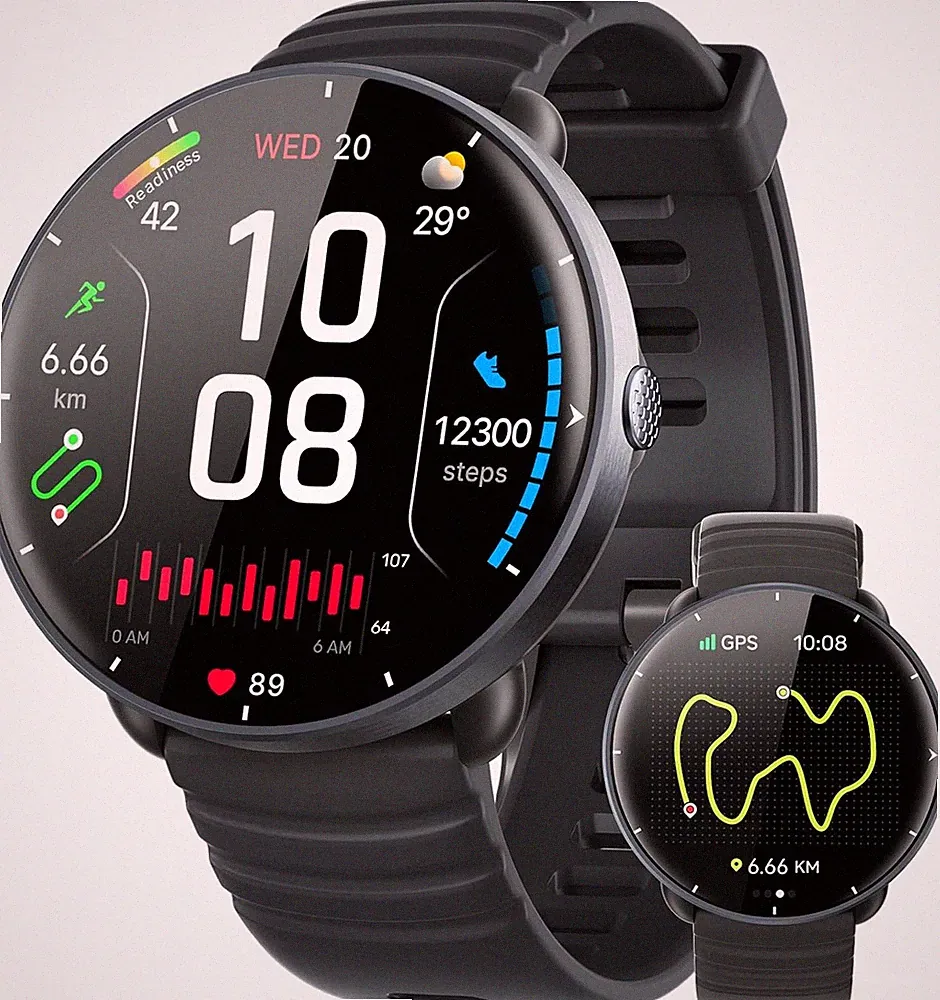 Smartwatch für Schwimmen 5 ATM Wasserdicht GPS AMOLED 100 Sportmodi