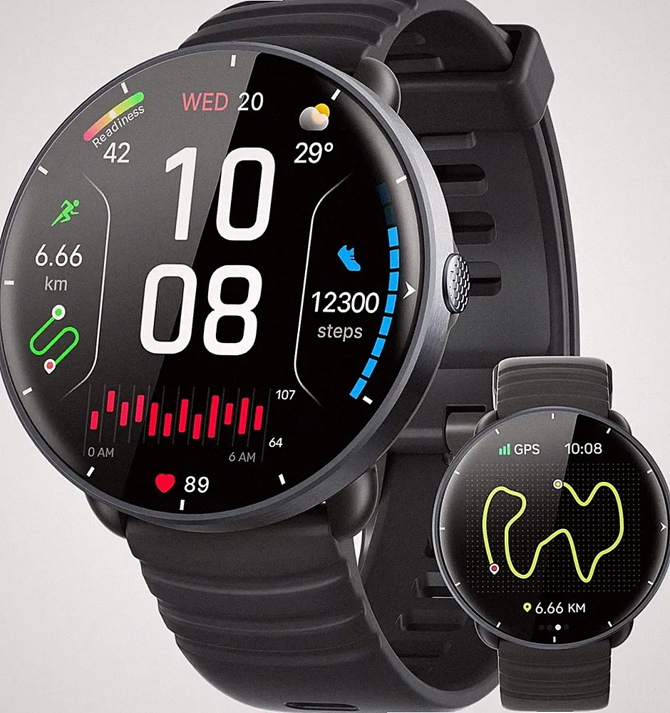 Smartwatch für Schwimmen 5 ATM Wasserdicht GPS AMOLED 100 Sportmodi