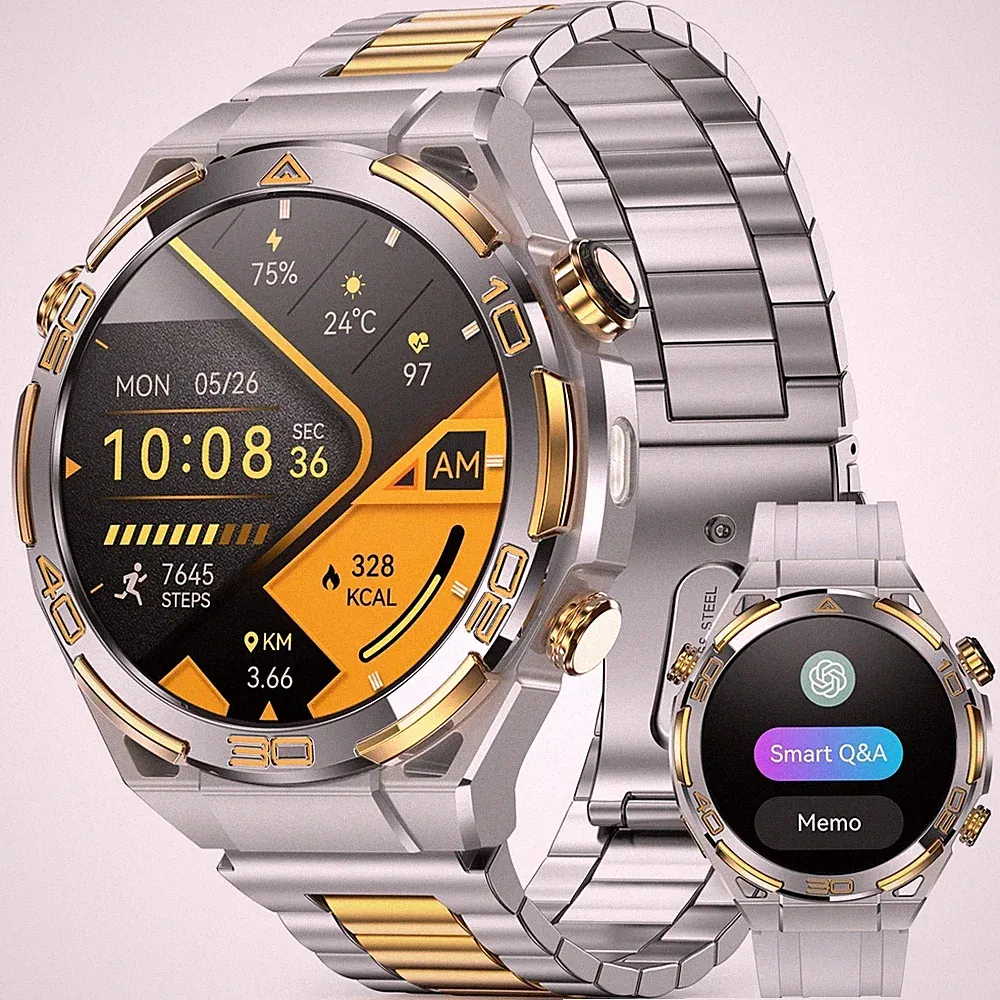 Smartwatch für Senioren Gesundheits‑Tracking Bluetooth‑Anrufe GPS Vater Geschenk