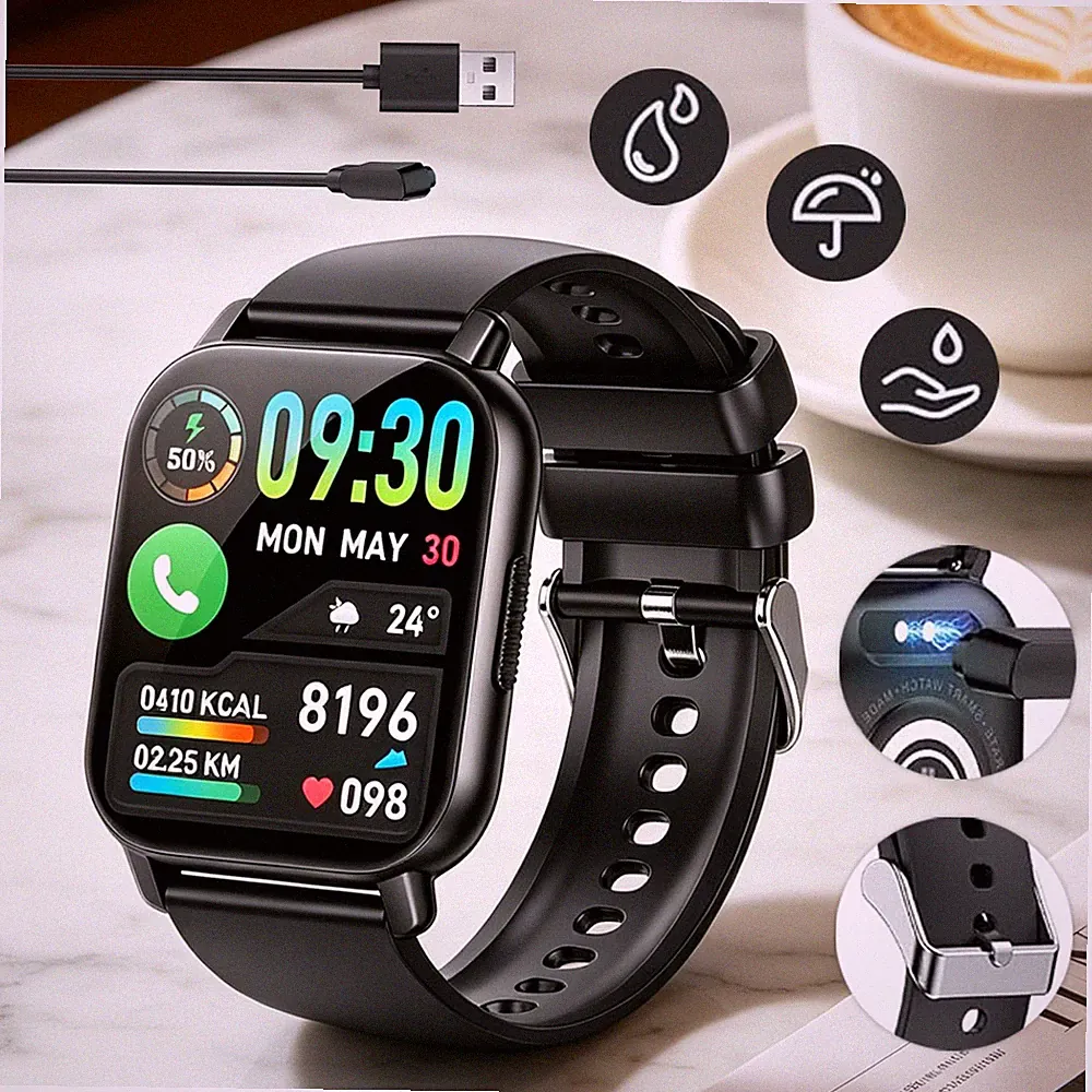Smartwatch Gesundheitsuhr Smart Watch Wasserdicht Touchscreen IP68 Für Arbeit