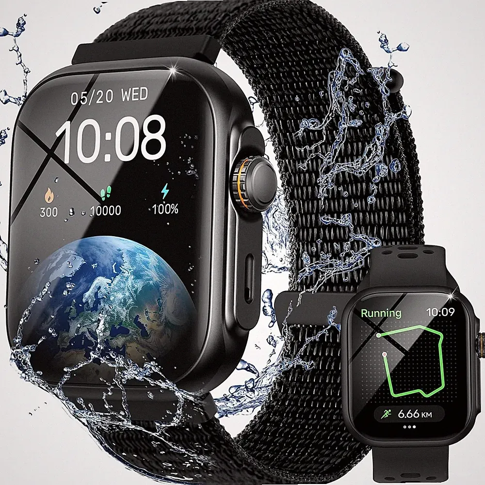 Smartwatch GPS Bluetooth 1 Zoll 100 Sportarten Herren Damen