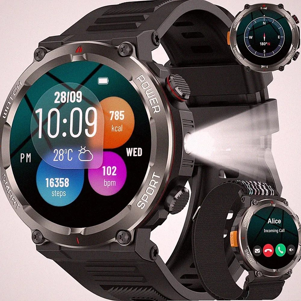 Smartwatch Gps Touchscreen Silikon Armband Grün Bluetooth