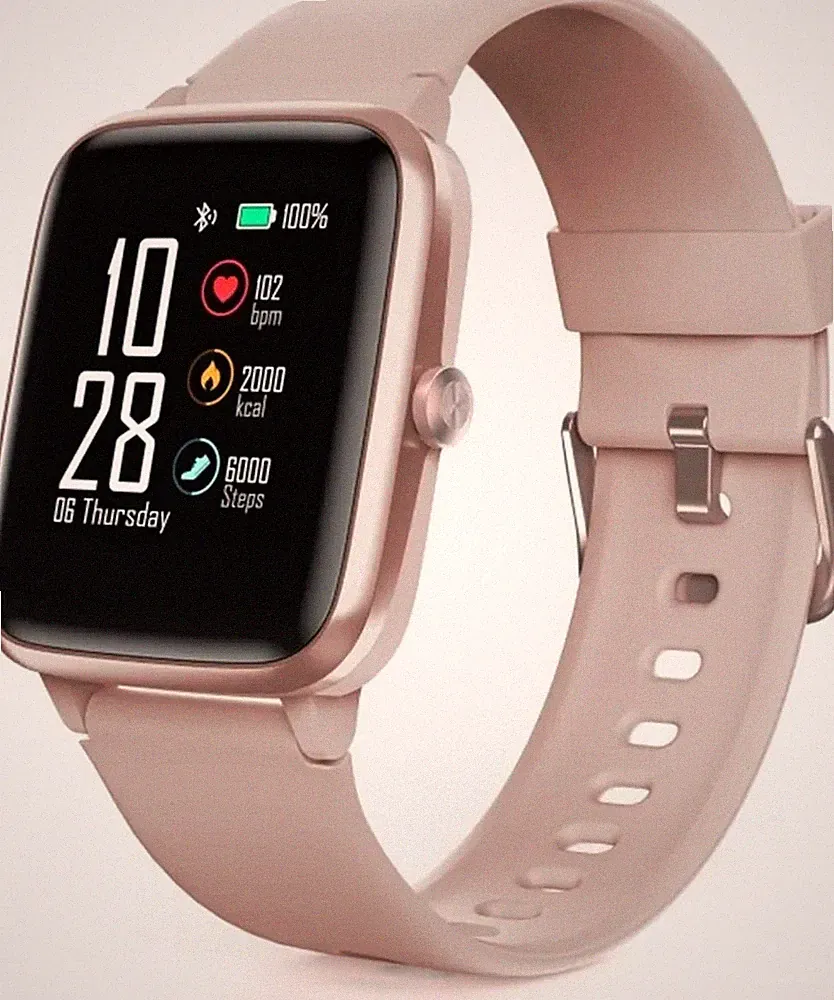 Smartwatch Hama Fit Watch 5910 GPS IP68 Herzfrequenz Schrittzähler Rosé 1,3 Zoll