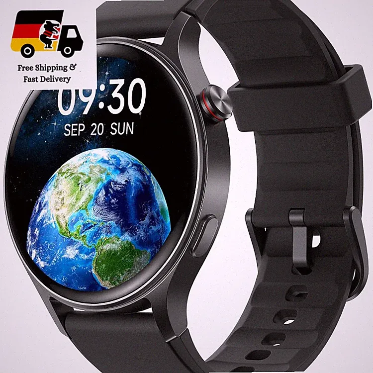 Smartwatch Herren 1.32 Zoll AMOLED Fitnessuhr 110 Sportmodi