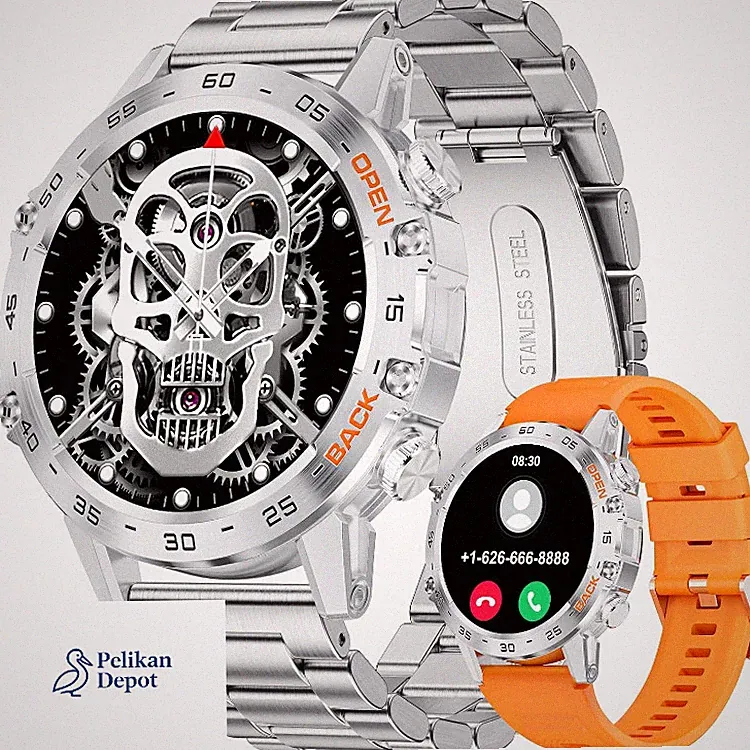 Smartwatch Herren 1,39 Zoll Militär Smart Watch 24H Herzfrequ