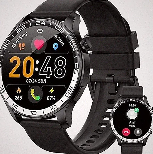 Smartwatch Herren 1,43 Zoll AMOLED Touchscreen 120 Sportmodi IP