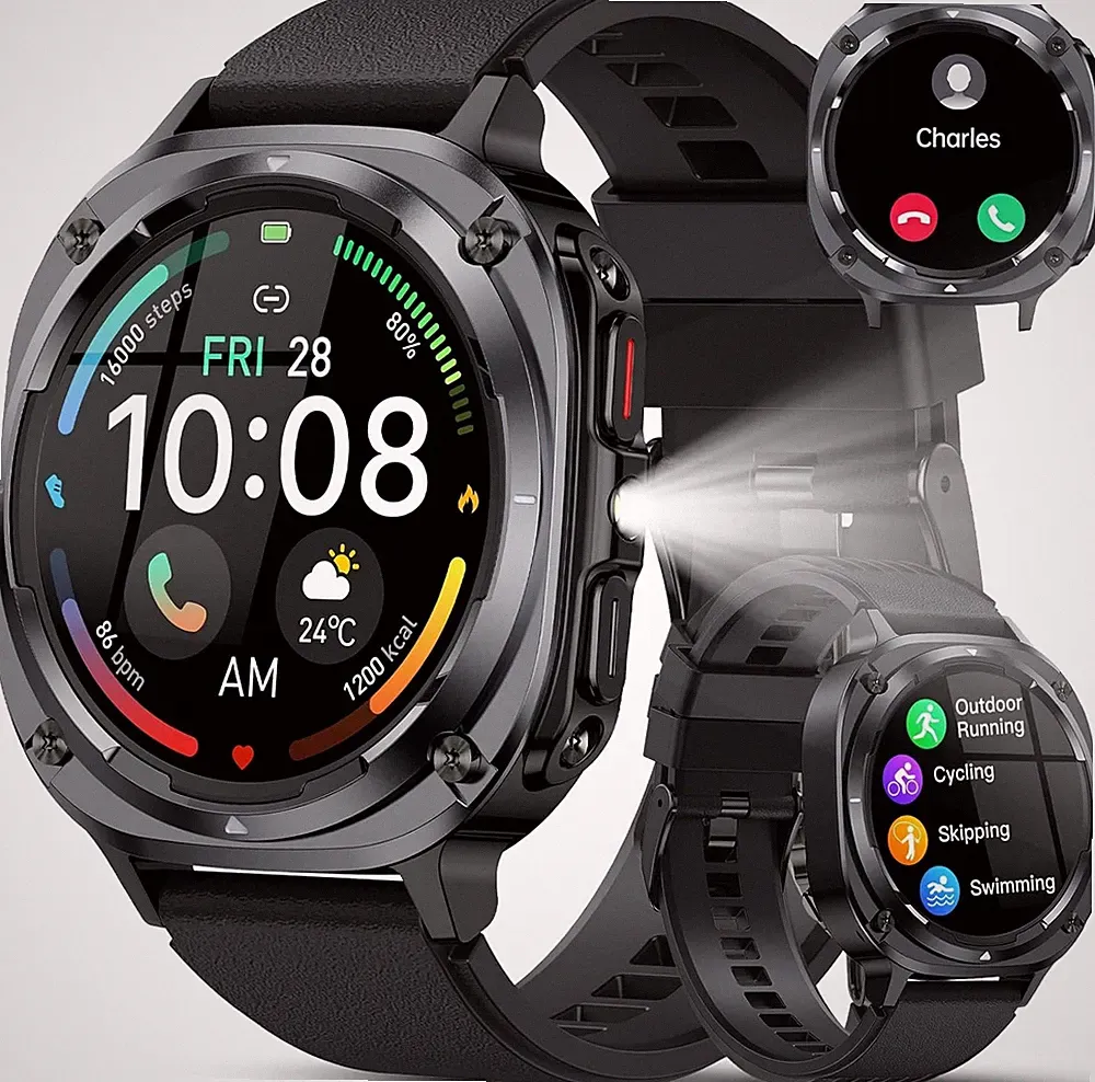 Smartwatch Herren 1,45 Zoll AMOLED 115 Sportmodi Anr