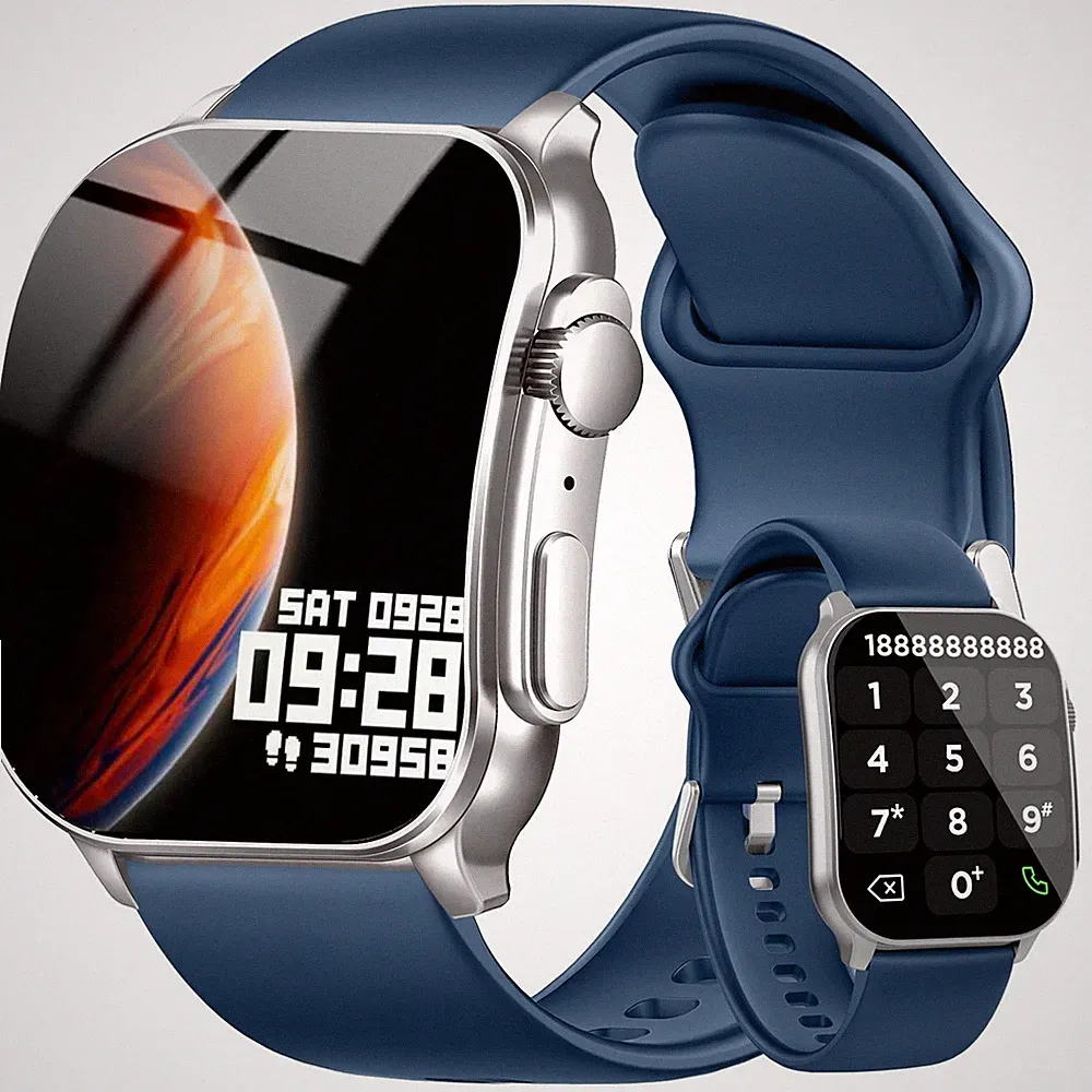 Smartwatch Herren 2,01" AMOLED Fitnessuhr mit Bluetooth-Anrufen IP68
