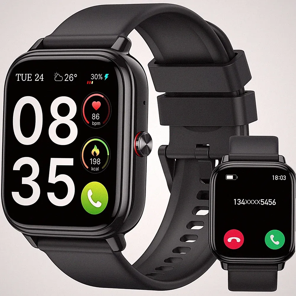 Smartwatch Herren, 20 Tage Akkulaufzeit, 1.83"HD Touchscreen, Fitnessuhr