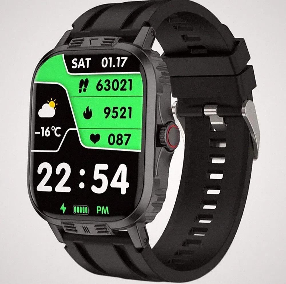 Smartwatch Herren Bluetooth Anrufe Blutdruckmessung Fitness Tracker Android IOS