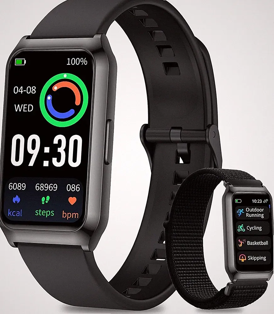 Smartwatch Herren Damen, 1,47 Zoll Fitness Tracker mit Pulsuhr SpO2