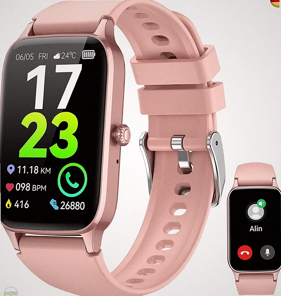 Smartwatch Herren Damen, 1,57" HD Fitnessuhr Herren mit Telefonfunktion