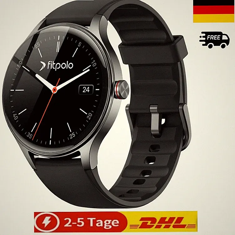 Smartwatch Herren Damen 1,57 Zoll HD Display Wasserdicht Fitness Tracker
