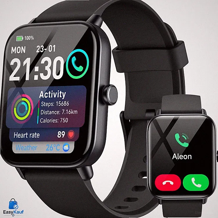 Smartwatch Herren Damen 1,8" mit Telefonfunktion und Alexa, 120 Sportmodi