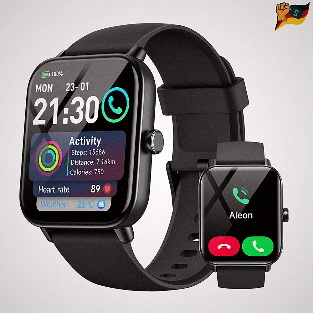 Smartwatch Herren Damen 1 8 Zoll Bluetooth Anruf Alexa Funktion 120 Sport Uhr
