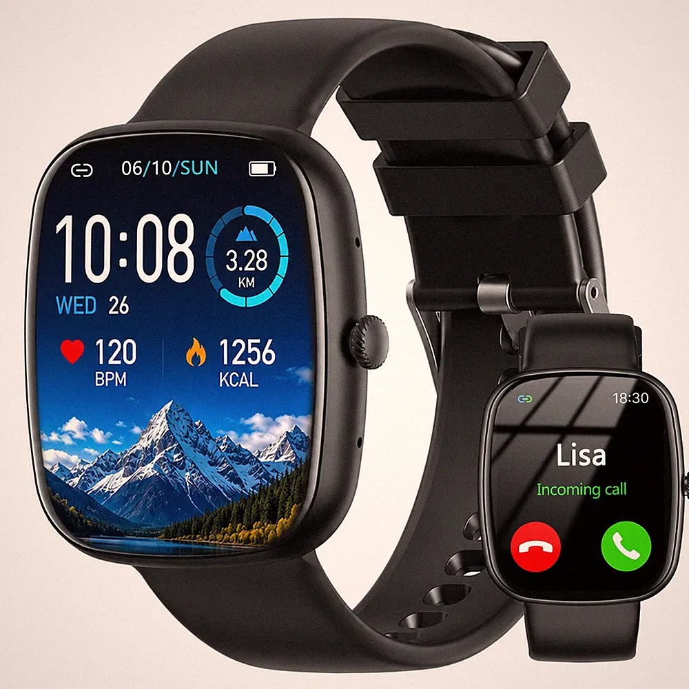 Smartwatch Herren Damen 1,83" HD Fitness Armband mit Telefonfunktion, Wasserd...