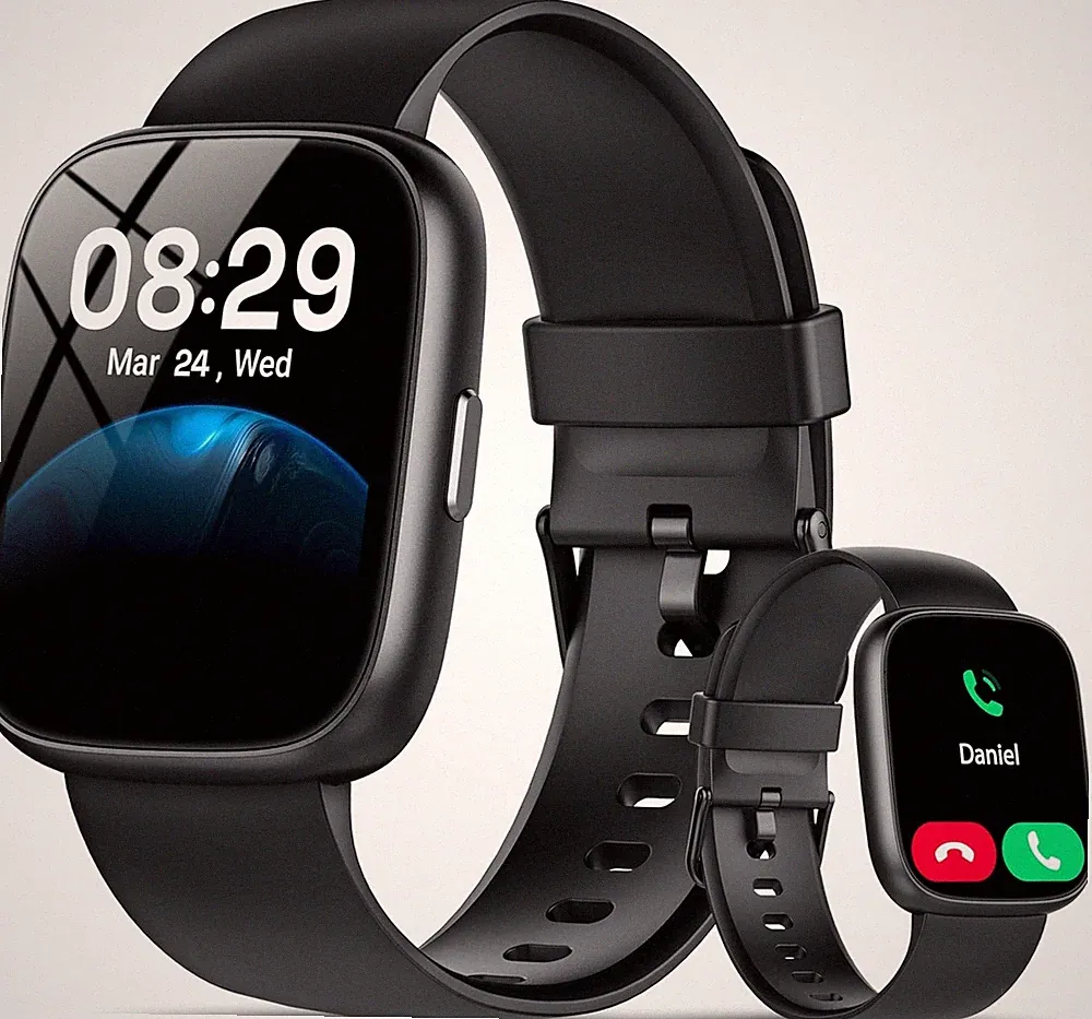Smartwatch Herren Damen 1,83 Zoll Fitness Tracker Alexa Bluetooth Anrufe Robust