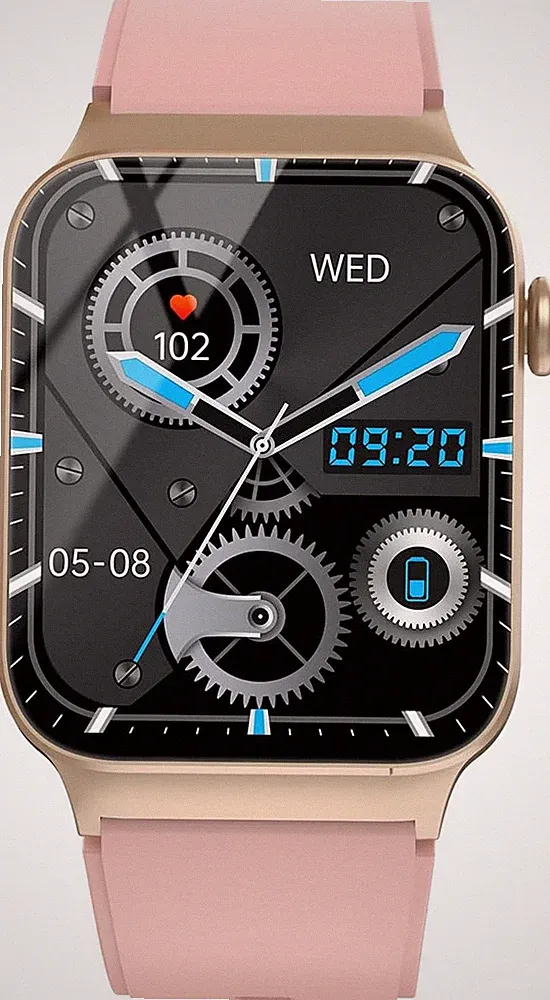 Smartwatch Herren Damen 1,85'' HD 110+ Sportmodi Fitnessuhr Sportuhr, Roségold
