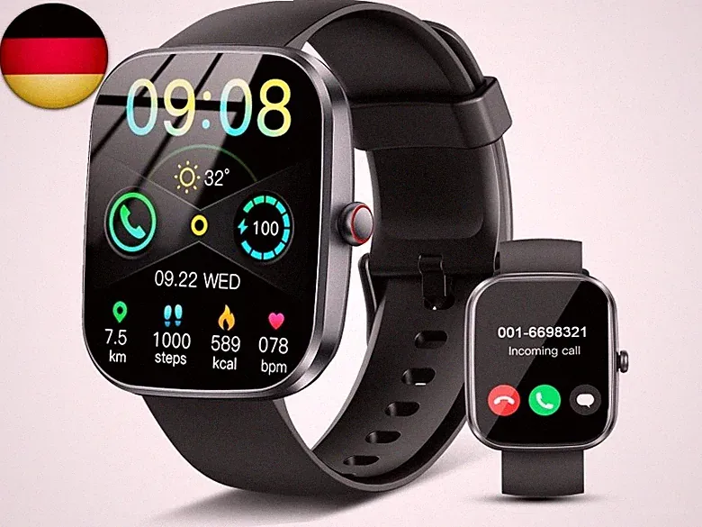 Smartwatch Herren Damen , 1.91''HD 2026 Fitnessuhr mit Bluetooth Anrufe