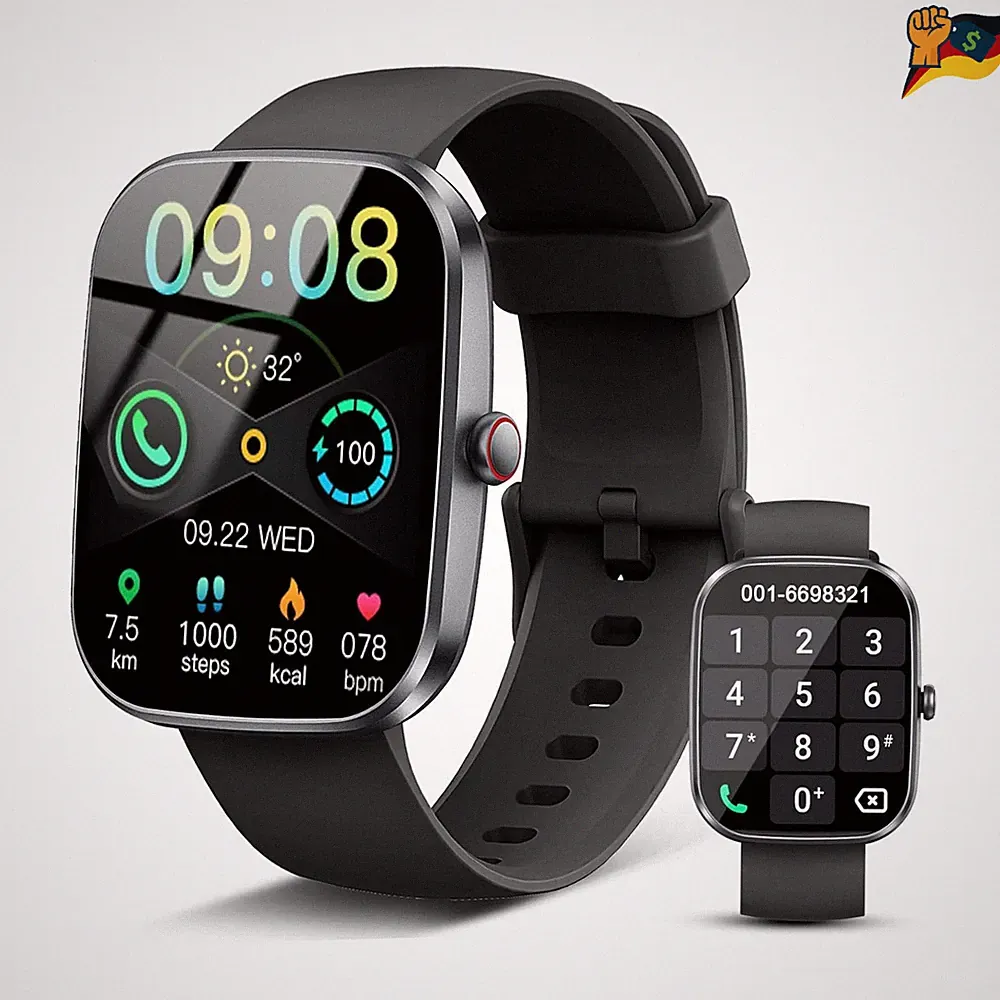 Smartwatch Herren Damen 1 91 Zoll HD Bluetooth Anruf Fitness Tracker