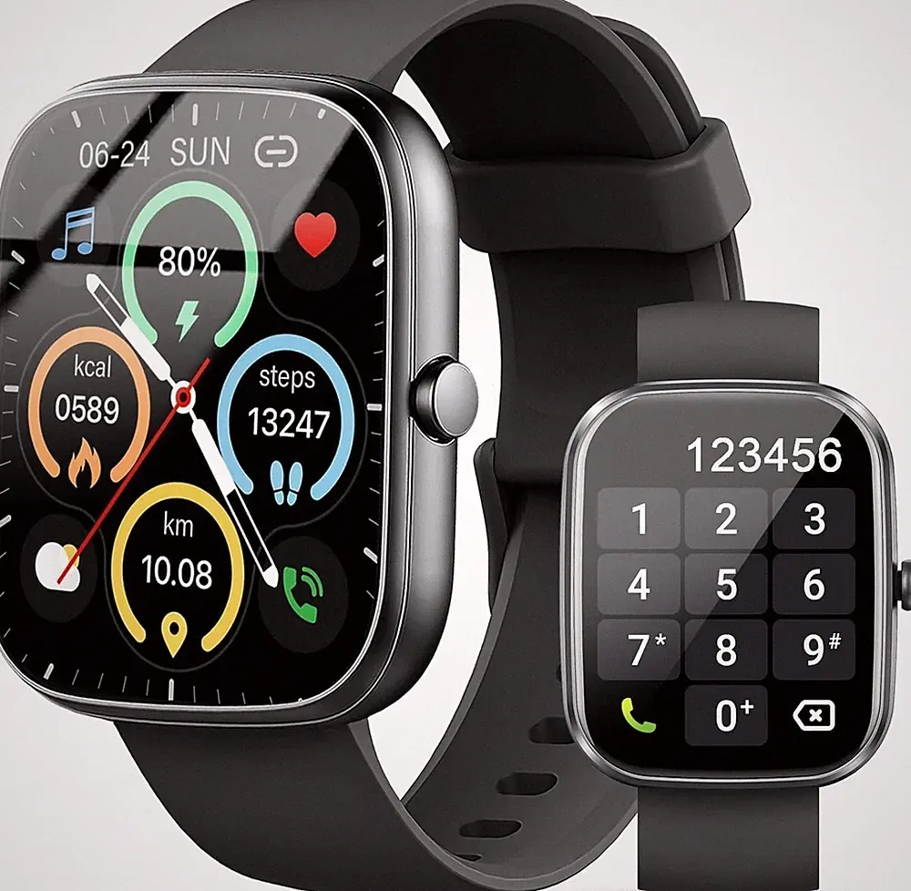 Smartwatch Herren Damen 1,91 Zoll HD Touchscreen 100 Sportmodi Wasserdicht