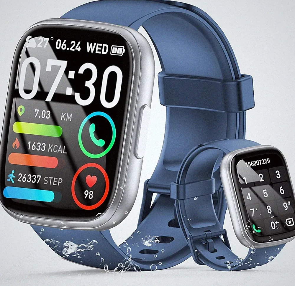 Smartwatch Herren Damen, 1,95"HD Touch Fitnessuhr mit Telefonfunktion, 112 Sp...