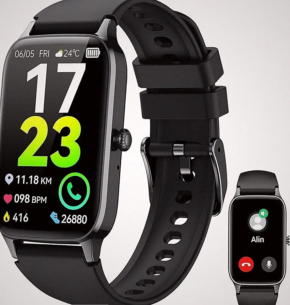 Smartwatch Herren Damen 2026 1,57 HD Fitnessuhr Herren mit Telefonfunktion